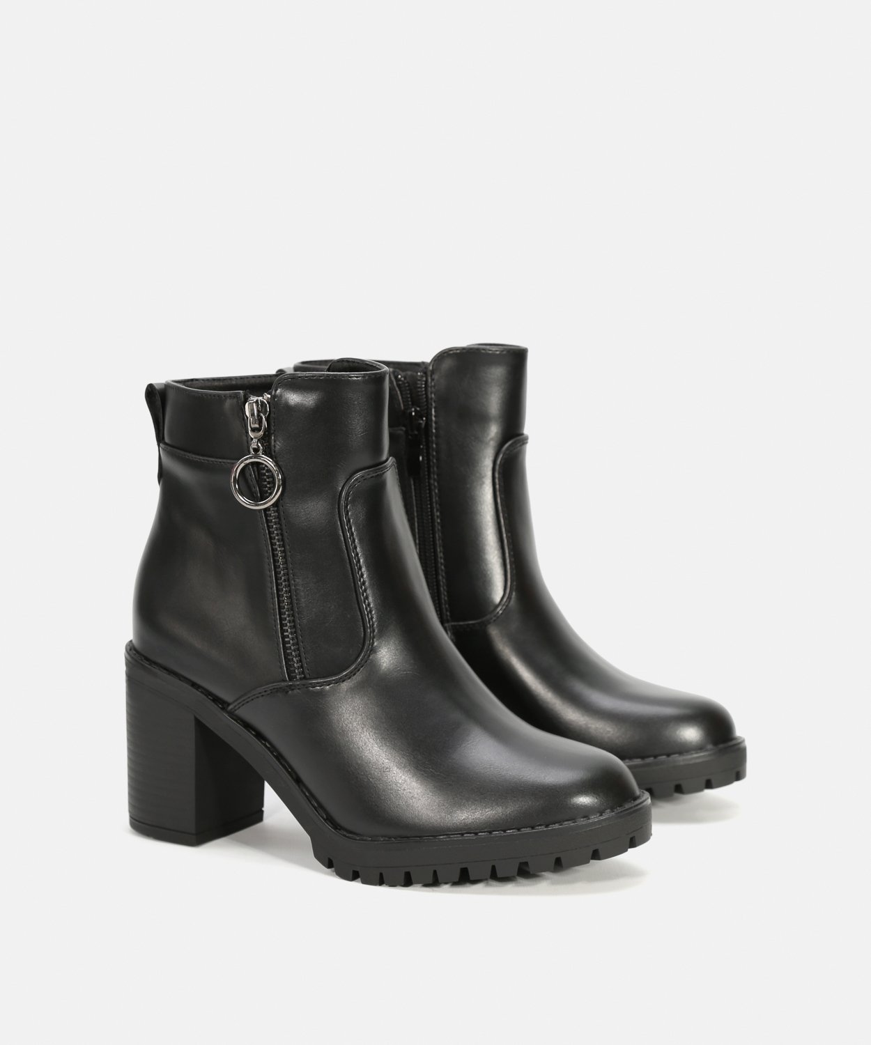 Botines tac&oacute;n cremallera externa image number null